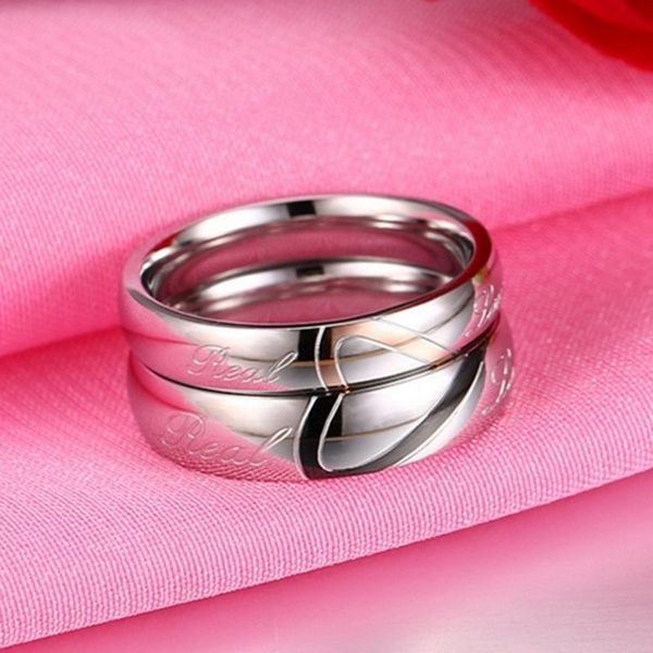 cluster rings fashion simple half peach heart-shaped ring titanium steel couple wedding engagement anniversary jewelry gift, Golden;silver
cluster rings fashion simple half peach heart-shaped ring titanium steel couple wedding engagement anniversary jewelry gift, Golden;silver