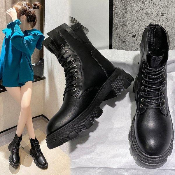 boots autumn women's tide cool 2021 style show feet thin thick bottom spring and single short, Black
boots autumn women's tide cool 2021 style show feet thin thick bottom spring and single short, Black