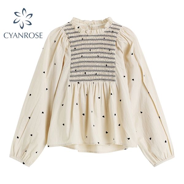 dot print elastic blouses or woman retro sweet chic long sleeve shirts female ruffle spliced draped loose blusas 210430, White
dot print elastic blouses or woman retro sweet chic long sleeve shirts female ruffle spliced draped loose blusas 210430, White