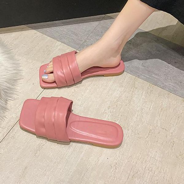 slippers 2021 women square toe outdoor women's solid pleated flat woman casual summer shoes ladies comfortable classic, Black
slippers 2021 women square toe outdoor women's solid pleated flat woman casual summer shoes ladies comfortable classic, Black
