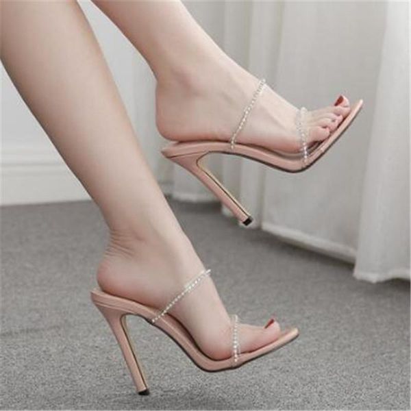 women's shoes clear crystal high heels transparent sandals pvc pumps summer hollow slides ladies peep toe sandalias mujer, Black
women's shoes clear crystal high heels transparent sandals pvc pumps summer hollow slides ladies peep toe sandalias mujer, Black