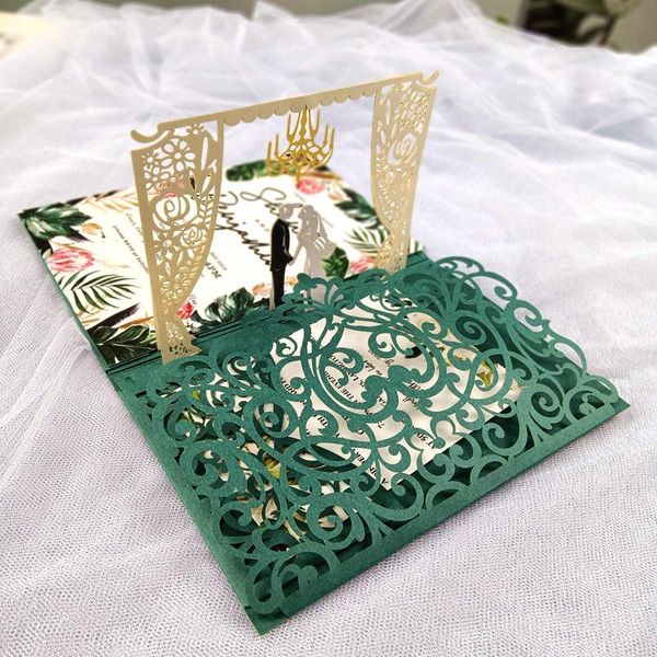 10x luxury 3d invite pocket wedding invitation cards bride & groom trifold card teal green navy burgundy laser cut favor cover greeting
10x luxury 3d invite pocket wedding invitation cards bride & groom trifold card teal green navy burgundy laser cut favor cover greeting