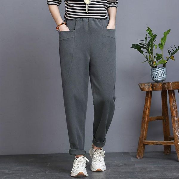 women straight casual pants 2021 autumn winter simple style solid color elastic high waist female cotton trousers s2475 women's & capri, Black;white
women straight casual pants 2021 autumn winter simple style solid color elastic high waist female cotton trousers s2475 women's & capri, Black;white