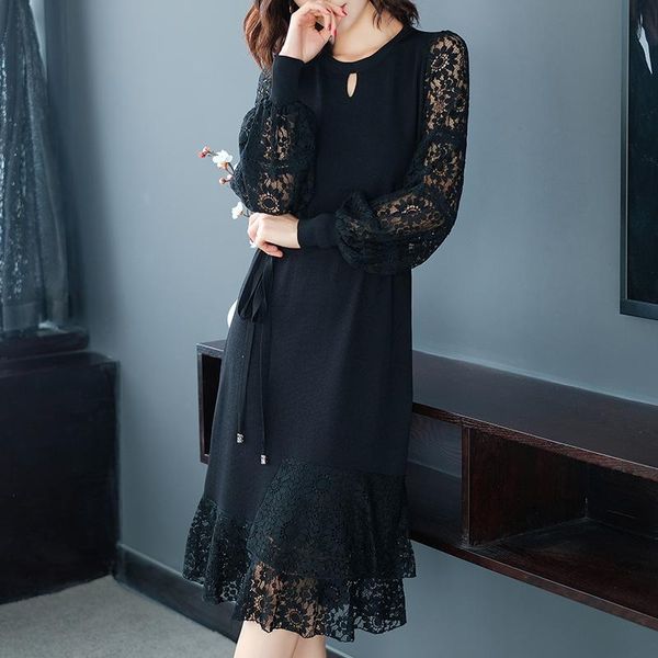 casual dresses xl brand dress 2021 spring summer women black hollow out perspective long-sleeved slim commuter ol, Black;gray
casual dresses xl brand dress 2021 spring summer women black hollow out perspective long-sleeved slim commuter ol, Black;gray