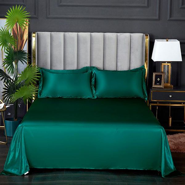 sheets & sets 3pcs faux silk satin bed sheet summer ice cool fabric solid color soft comfortable smooth flat double bedding
sheets & sets 3pcs faux silk satin bed sheet summer ice cool fabric solid color soft comfortable smooth flat double bedding