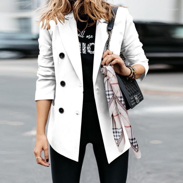 winter women solid color jackets 2021 fashion work office lady suit slim irregular business female blazer coat talever traje women's su, White;black
winter women solid color jackets 2021 fashion work office lady suit slim irregular business female blazer coat talever traje women's su, White;black