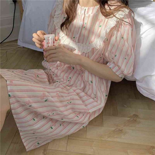 women's sleepwear all match sweet pink femme striped girls pajamas loose night summer soft florals print 7bc4, Black;red
women's sleepwear all match sweet pink femme striped girls pajamas loose night summer soft florals print 7bc4, Black;red