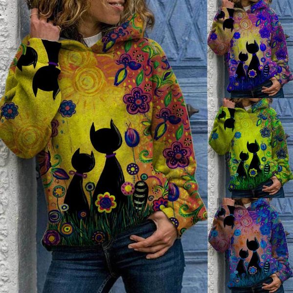 women's hoodies & sweatshirts @ casual harajuku streetwear women hood animal printing long sleeves pullover sweatshirt style, Black
women's hoodies & sweatshirts @ casual harajuku streetwear women hood animal printing long sleeves pullover sweatshirt style, Black