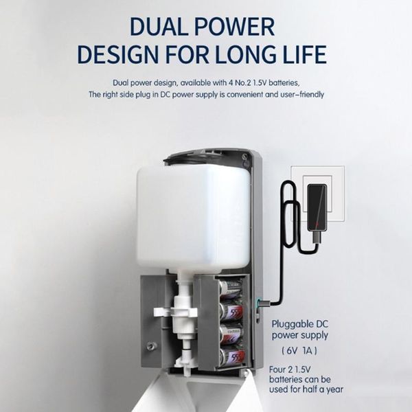 storage bottles & jars 1000ml touchless hand disinfection machine wall-mounted automatic soap dispenser
storage bottles & jars 1000ml touchless hand disinfection machine wall-mounted automatic soap dispenser