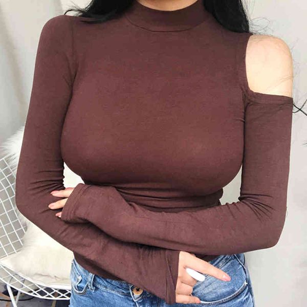 women's t-shirt shintimes high elasticity off shoulder tee shirt femme autumn korean clothes o-neck slim t shirt women lo, White
women's t-shirt shintimes high elasticity off shoulder tee shirt femme autumn korean clothes o-neck slim t shirt women lo, White