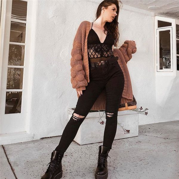 women's knits & tees winter cardigan women long lantern sleeve solid slim korean style boho knitted jacket sweater cardigans sale, White
women's knits & tees winter cardigan women long lantern sleeve solid slim korean style boho knitted jacket sweater cardigans sale, White