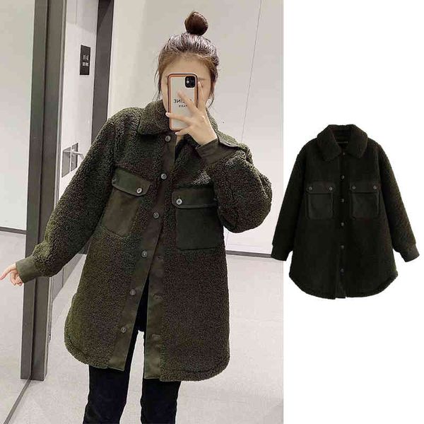 women's down & parkas autumn lambswool turn collar shirt coat solid color elegant jacket autumn single-breasted 1i36, Black
women's down & parkas autumn lambswool turn collar shirt coat solid color elegant jacket autumn single-breasted 1i36, Black