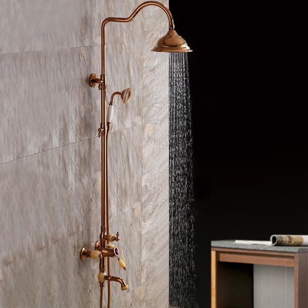 luxury gold bathroom shower brass faucet cold and mixer rainfall retro head set system sets
luxury gold bathroom shower brass faucet cold and mixer rainfall retro head set system sets