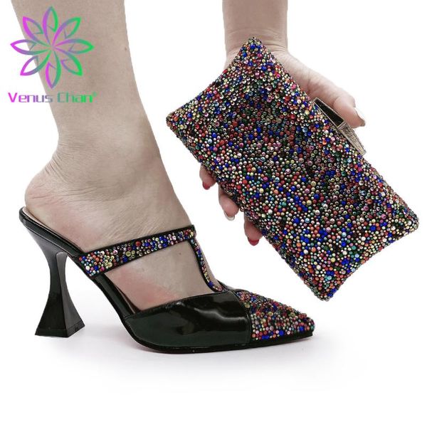 italian designer shoes and bags matching set decorated with rhinestone bag luxury sandals women dress, Black
italian designer shoes and bags matching set decorated with rhinestone bag luxury sandals women dress, Black