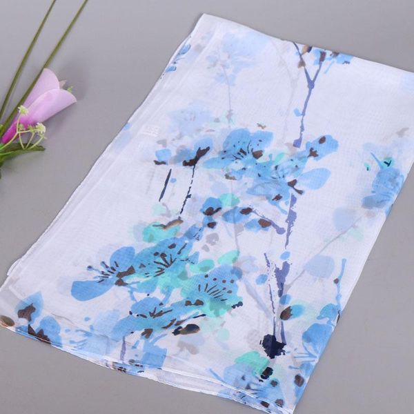 scarves chiffon peach blossom printing scarf women thin fashion flower beach shawl cape ladies female plant scarfs wraps, Blue;gray
scarves chiffon peach blossom printing scarf women thin fashion flower beach shawl cape ladies female plant scarfs wraps, Blue;gray