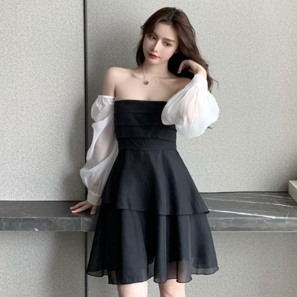 casual dresses korean style women's clothing fashion brand spring summer party strapless mini dress low-cut pelated off shoulder, Black;gray
casual dresses korean style women's clothing fashion brand spring summer party strapless mini dress low-cut pelated off shoulder, Black;gray