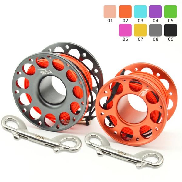 15m/30m aluminum alloy scuba diving spool finger reel with double ended hook for snorkeling smb equipment cave dive pool & accessories
15m/30m aluminum alloy scuba diving spool finger reel with double ended hook for snorkeling smb equipment cave dive pool & accessories