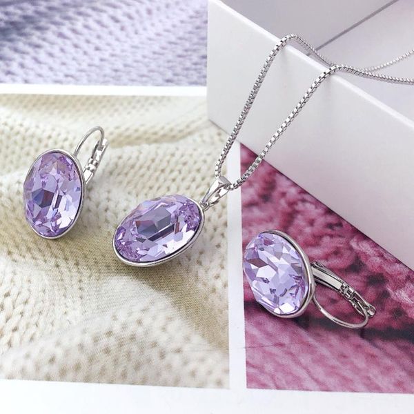 earrings & necklace 11.11 woman jewel set made with austria crystal oval design dangle earing and pendant xuping jewelery girl gift, Silver
earrings & necklace 11.11 woman jewel set made with austria crystal oval design dangle earing and pendant xuping jewelery girl gift, Silver