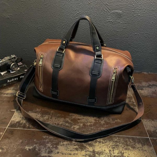 men's vintage travel bag waterproof pu leather handbag male multifunction duffle tote large capacity shoulder lapbags casual duffel
men's vintage travel bag waterproof pu leather handbag male multifunction duffle tote large capacity shoulder lapbags casual duffel