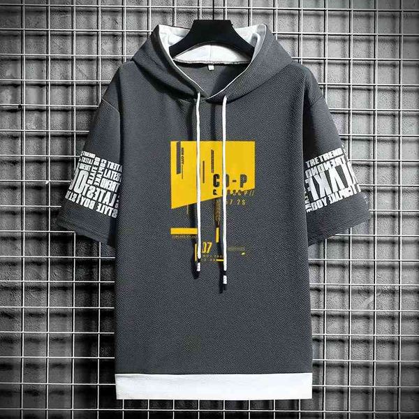 new korean style 's fashion streetwear half sve hooded sweatshirts casual harajuku prints men clothing hoodi, Black
new korean style 's fashion streetwear half sve hooded sweatshirts casual harajuku prints men clothing hoodi, Black