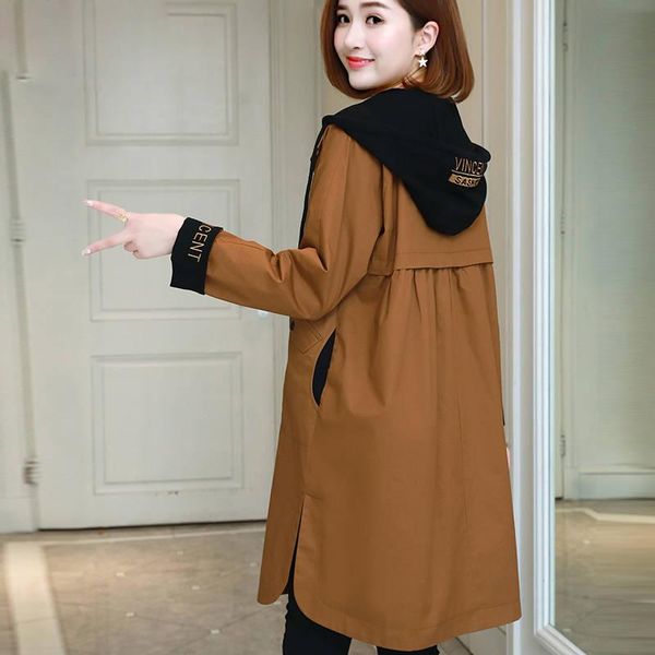 women's trench coats casual women mid-long 2021 spring korean style oversize windbreaker female pullover coat, Tan;black
women's trench coats casual women mid-long 2021 spring korean style oversize windbreaker female pullover coat, Tan;black