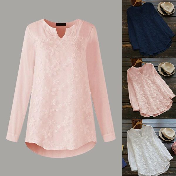 style women ladies cotton loose solid lace breathable blouse irregular fashion casual long sleeve women's blouses & shirts, White
style women ladies cotton loose solid lace breathable blouse irregular fashion casual long sleeve women's blouses & shirts, White