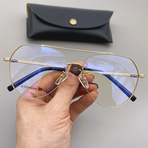 new crosin new double beam toad glasses fashion big frame pure titanium versatile myopia, White;black
new crosin new double beam toad glasses fashion big frame pure titanium versatile myopia, White;black