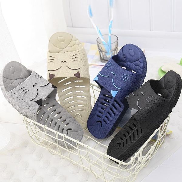 slippers summer indoor and outdoor couple bathroom leaking sandals soft bottom plastic light cat pattern shoes 8z8i, Black
slippers summer indoor and outdoor couple bathroom leaking sandals soft bottom plastic light cat pattern shoes 8z8i, Black