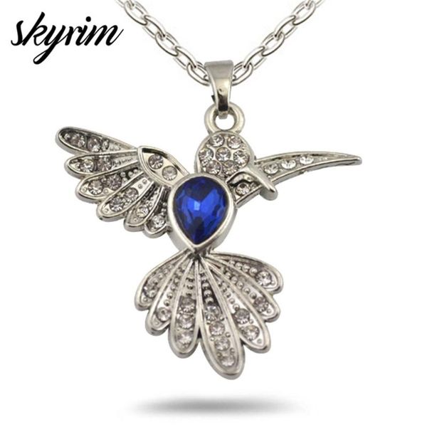 pendant necklaces skyrim shiny blue rhinestone hummingbird & animal birds crystal adjustable long link chain exquisite jewelry, Silver
pendant necklaces skyrim shiny blue rhinestone hummingbird & animal birds crystal adjustable long link chain exquisite jewelry, Silver