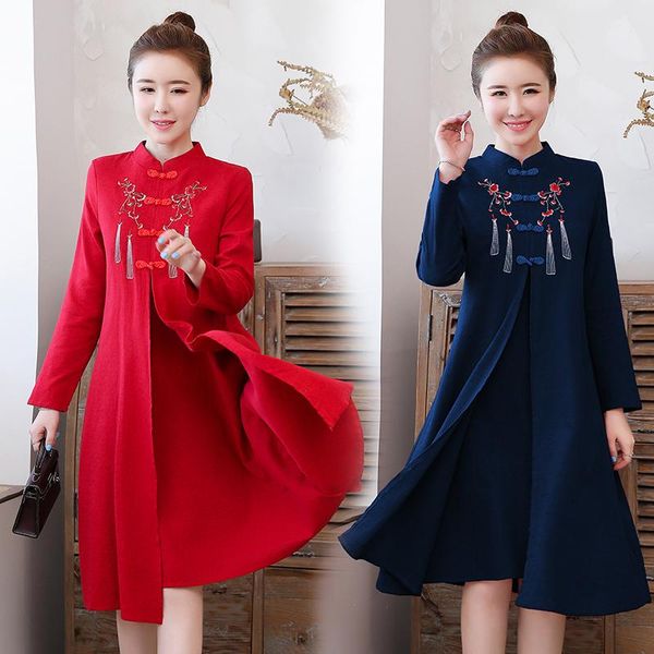 casual dresses womens plus size -4xl embroidery dress cheongsam xxl xxxl 3xl xxxxl long sleeves 2021 autumn embroidered flower clothes, Black;gray
casual dresses womens plus size -4xl embroidery dress cheongsam xxl xxxl 3xl xxxxl long sleeves 2021 autumn embroidered flower clothes, Black;gray