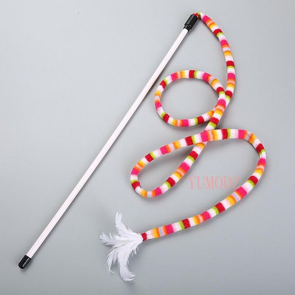 funny cat toy fishing rod kitten pet stick teaser rainbow streamer interactive play wand with feather toys for cats
funny cat toy fishing rod kitten pet stick teaser rainbow streamer interactive play wand with feather toys for cats