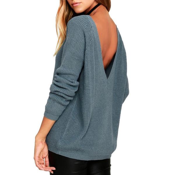 casual sweater women 2021 solid color backless autumn and winter europe american clothes vestidos mmy76100 women's sweaters, White;black
casual sweater women 2021 solid color backless autumn and winter europe american clothes vestidos mmy76100 women's sweaters, White;black