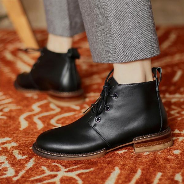 boots gradient color leather flat short women work commuter soft ankle booties fall winter plush ladies shoes botines mujer, Black
boots gradient color leather flat short women work commuter soft ankle booties fall winter plush ladies shoes botines mujer, Black