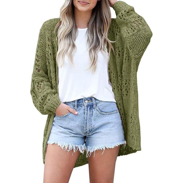 women's knits & tees women's crochet cardigan long sleeve solid color fashion light loose womnen sweater feminino #g3, White
women's knits & tees women's crochet cardigan long sleeve solid color fashion light loose womnen sweater feminino #g3, White