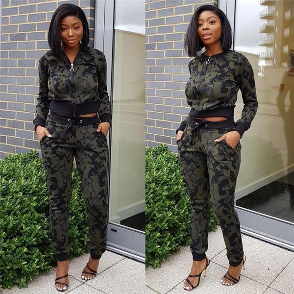 camouflage two piece set women tracksuits tracksuit autumn clothing camo print short jacket and pants jogging v neck suit, Gray
camouflage two piece set women tracksuits tracksuit autumn clothing camo print short jacket and pants jogging v neck suit, Gray