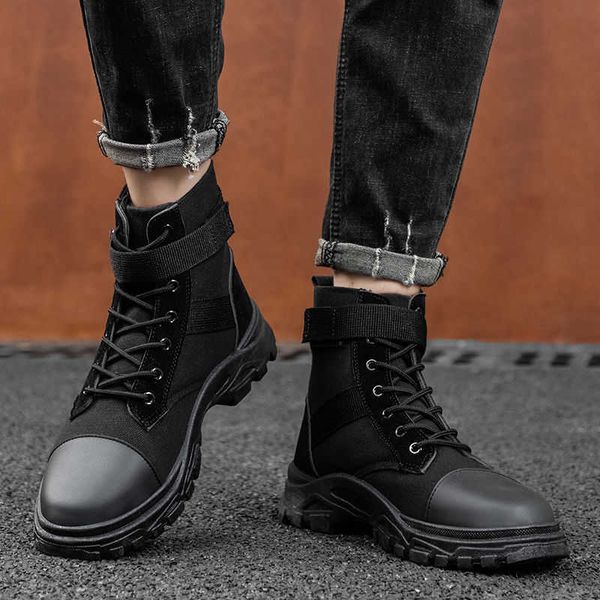 2021 men's shoes summer martin boots korean high canvas trendy versatile casual work clothes boots, Black
2021 men's shoes summer martin boots korean high canvas trendy versatile casual work clothes boots, Black