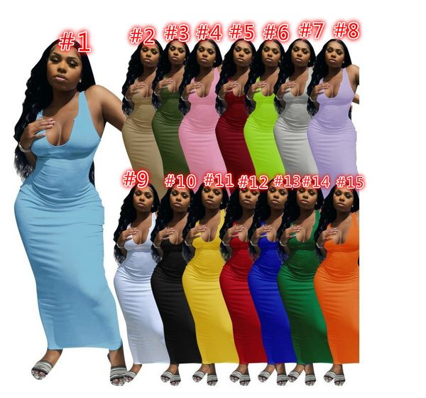 2021 sling sleeveless women casual dresses fashion solid color deep v neck slim bodycon pencil dress designers clubwear, Black;gray
2021 sling sleeveless women casual dresses fashion solid color deep v neck slim bodycon pencil dress designers clubwear, Black;gray