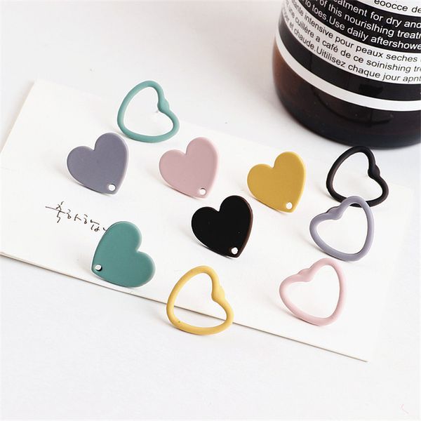 10pcs korean alloy love hollow earrings dripping spray tunnels paint heart stud earrings for girls pendant diy ear jewelry accessories, Silver
10pcs korean alloy love hollow earrings dripping spray tunnels paint heart stud earrings for girls pendant diy ear jewelry accessories, Silver