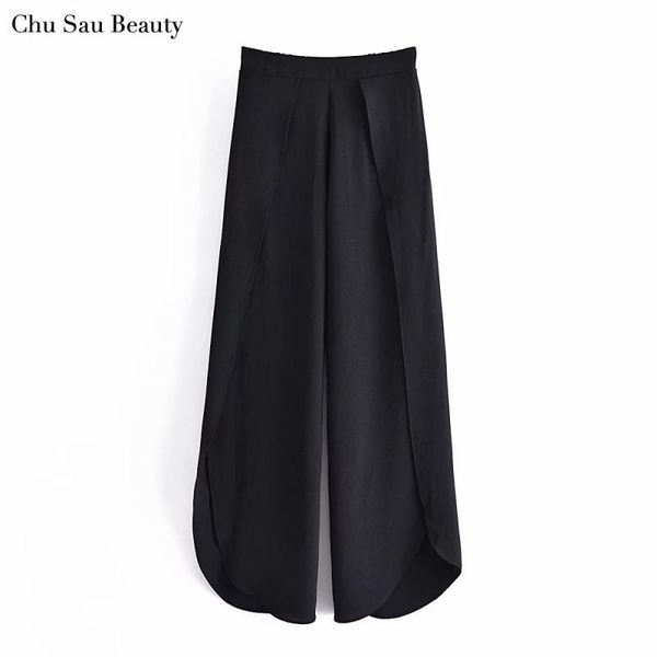 women's pants & capris hem split trousers za fashion wide-leg chic stitching design elegant loose and comfortable, Black;white
women's pants & capris hem split trousers za fashion wide-leg chic stitching design elegant loose and comfortable, Black;white