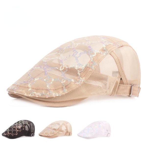 berets women's hats summer mesh caps cool and breathable sun artistic youth men's, Blue;gray
berets women's hats summer mesh caps cool and breathable sun artistic youth men's, Blue;gray