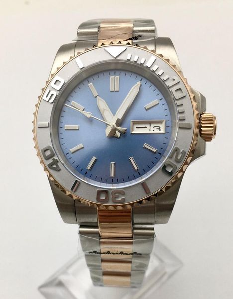wristwatches 40mm blue dial nh36 day display sapphire glass mechanical automatic men watch rose gold case, Slivery;brown
wristwatches 40mm blue dial nh36 day display sapphire glass mechanical automatic men watch rose gold case, Slivery;brown