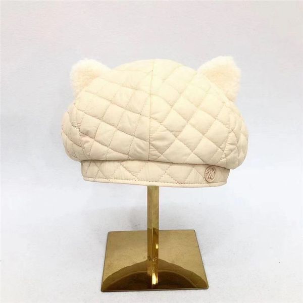 autumn and winter female diamond lattice cat ear beret version lovely thickened warm bud net red painter hat, Yellow
autumn and winter female diamond lattice cat ear beret version lovely thickened warm bud net red painter hat, Yellow