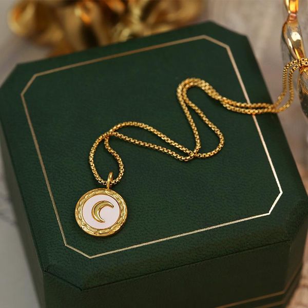 chains 2021 shell stone stainless steel moon pendant necklace for woman gold chain clavicle party jewelry gift, Silver
chains 2021 shell stone stainless steel moon pendant necklace for woman gold chain clavicle party jewelry gift, Silver