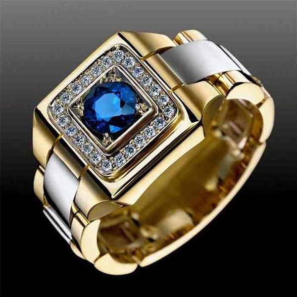 wedding rings two tone square blue crystal ring gold silver color metal men engagement vintage jewelry accessories size 6-13, Slivery;golden
wedding rings two tone square blue crystal ring gold silver color metal men engagement vintage jewelry accessories size 6-13, Slivery;golden