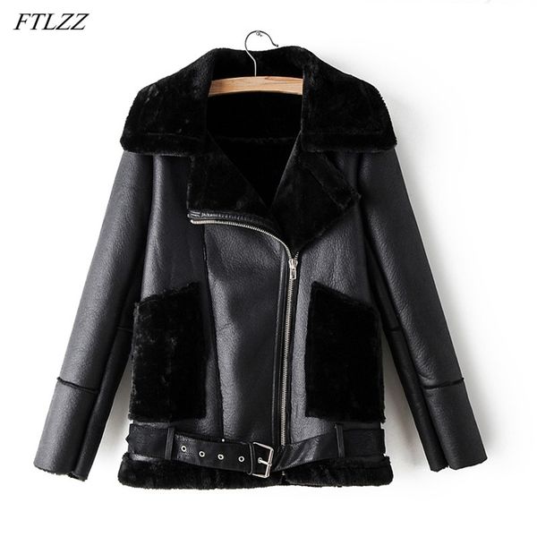 winter faux lamb leather jacket women turndown collar warm thick coat wool fur outwear with belt 210430, Black
winter faux lamb leather jacket women turndown collar warm thick coat wool fur outwear with belt 210430, Black