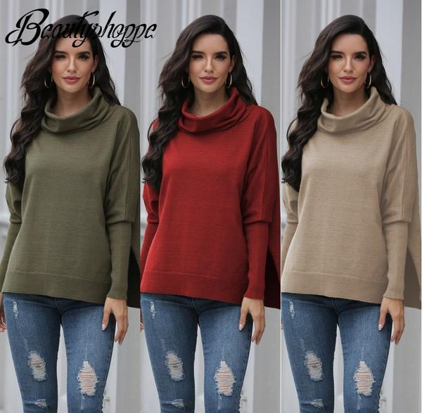 women sweater turtleneck oversize pullover autumn winter knitted irregular hem korean fashion women's sweaters, White;black
women sweater turtleneck oversize pullover autumn winter knitted irregular hem korean fashion women's sweaters, White;black