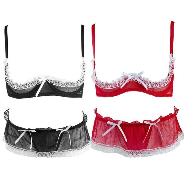 one-piece suits womens erotic lingerie suit lace trimming adjustable shoulder strap unlined bra brassiere with low waist g-string panties br
one-piece suits womens erotic lingerie suit lace trimming adjustable shoulder strap unlined bra brassiere with low waist g-string panties br
