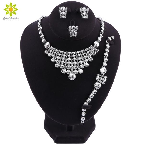 earrings & necklace african beads jewelry set women fashion sets turkish silver color costume wedding
earrings & necklace african beads jewelry set women fashion sets turkish silver color costume wedding