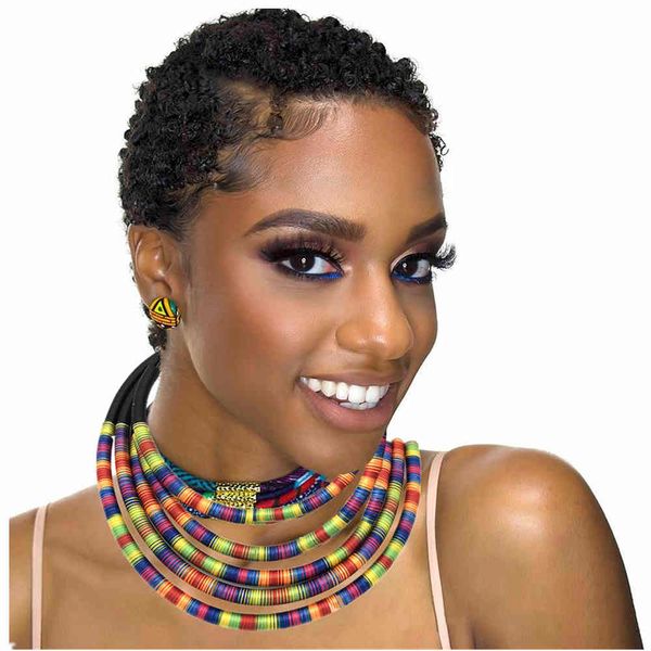 jewelry sets african multilayer choker necklaces earrings women bib collar statement necklace rope magnetism button boho, Black
jewelry sets african multilayer choker necklaces earrings women bib collar statement necklace rope magnetism button boho, Black
