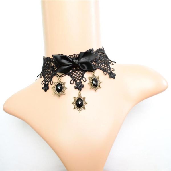 black lace choker necklace for women/girls classic bowknot velvet stretch punk gothic tattoo jewelry chokers, Golden;silver
black lace choker necklace for women/girls classic bowknot velvet stretch punk gothic tattoo jewelry chokers, Golden;silver